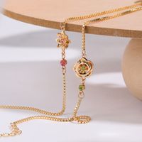 Copper Gold Plated Casual Plating Solid Color Bracelets main image 4