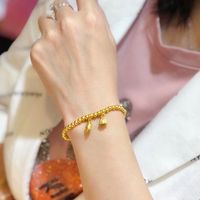 304 Stainless Steel 18K Gold Plated IG Style Lady Modern Style Lotus Lotus Seedpod Bracelets Necklace main image 4