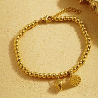 Acier Inoxydable 304 Plaqué Or 18K Style IG Dame Style Moderne Lotus Lotus Seedpod Bracelets Collier main image 8