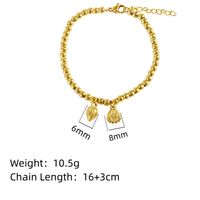 304 Stainless Steel 18K Gold Plated IG Style Lady Modern Style Lotus Lotus Seedpod Bracelets Necklace main image 2