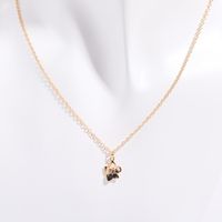 Copper Gold Plated Retro Plating Inlay Solid Color Zircon Pendant Necklace sku image 2