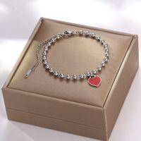 IG Style Sweet Heart Shape 316 Stainless Steel  18K Gold Plated Acrylic Bracelets In Bulk main image 10
