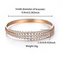 Copper 18K Gold Plated IG Style Lady Streetwear Plating Inlay Geometric Round Artificial Gemstones Bangle main image 2