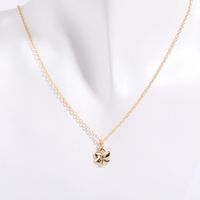 Copper Gold Plated Retro Plating Inlay Solid Color Zircon Pendant Necklace sku image 11