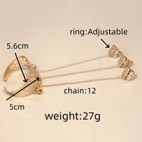IG Style Casual Simple Style Rose Solid Color Alloy Chain Hollow Out Women's Bangle main image 3