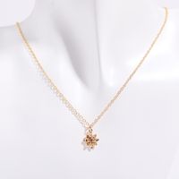 Copper Gold Plated Retro Plating Inlay Solid Color Zircon Pendant Necklace sku image 5