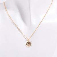 Copper Gold Plated Retro Plating Inlay Solid Color Zircon Pendant Necklace sku image 8