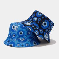 Unisex Vacation Beach Eye Printing Wide Eaves Bucket Hat main image 6