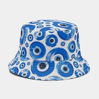 Unisex Vacation Beach Eye Printing Wide Eaves Bucket Hat sku image 2
