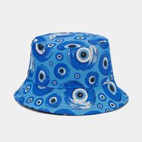 Unisex Vacation Beach Eye Printing Wide Eaves Bucket Hat sku image 3