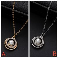 Simple Style Classic Style Solid Color Zinc Alloy Plating Inlay Zircon Women's Pendant Necklace main image 2