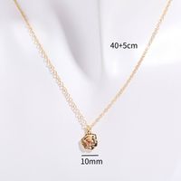 Copper Gold Plated Retro Plating Inlay Solid Color Zircon Pendant Necklace sku image 1