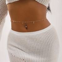 Simple Style Classic Style Solid Color Rhinestones Iron Wholesale Waist Chain main image 3