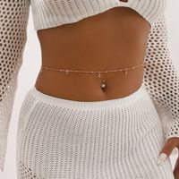 Simple Style Classic Style Solid Color Rhinestones Iron Wholesale Waist Chain main image 1