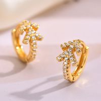 1 Pair IG Style Simple Style Arrow Inlay Copper Alloy Zircon Earrings main image 3