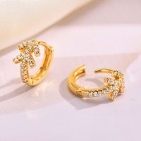 1 Pair IG Style Simple Style Arrow Inlay Copper Alloy Zircon Earrings main image 4