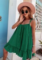 Women's Regular Dress Simple Style Strap Sleeveless Solid Color Above Knee Daily main image 4