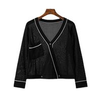 Women's Knitwear Long Sleeve Blouses Braid British Style Solid Color Lines main image 2