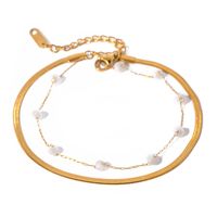 IG Style Simple Style Solid Color 18K Gold Plated 304 Stainless Steel Wholesale Anklet main image 4