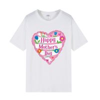 Unisex T-shirt Short Sleeve T-Shirts Simple Style Letter Heart Shape main image 1