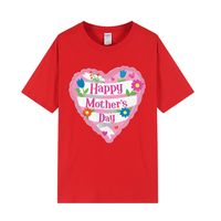 Unisex T-shirt Short Sleeve T-Shirts Simple Style Letter Heart Shape main image 5