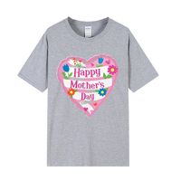Unisex T-shirt Short Sleeve T-Shirts Simple Style Letter Heart Shape main image 3
