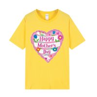 Unisex T-shirt Short Sleeve T-Shirts Simple Style Letter Heart Shape main image 2