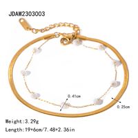 IG Style Simple Style Solid Color 18K Gold Plated 304 Stainless Steel Wholesale Anklet main image 2