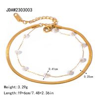 IG Style Simple Style Solid Color 18K Gold Plated 304 Stainless Steel Wholesale Anklet sku image 1