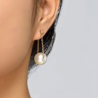 1 Pair IG Style Exaggerated Simple Style Butterfly Hollow Out Inlay Artificial Pearl Copper Zircon Drop Earrings main image 7