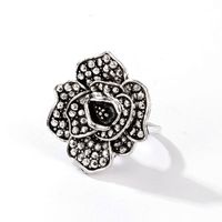 Wholesale Jewelry IG Style Modern Style Cool Style Rose Alloy Rhinestones Inlay Rings main image 3