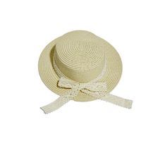 Women's Hawaiian Beach Tropical Bow Knot Flat Eaves Straw Hat main image 3