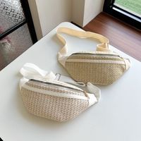 Women's Vacation Solid Color Straw Waist Bags main image 4