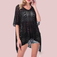 Women's Knitwear Eyelet Top Sleeveless Sweaters & Cardigans Hollow Out Streetwear Solid Color main image 1