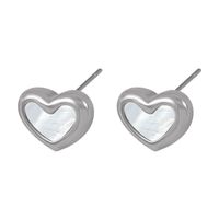 Fashion Women's Heart Shell Necklace Earrings  For Women sku image 1