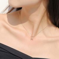 Copper 14K Gold Plated Simple Style Classic Style Plating Letter Pendant Necklace main image 1