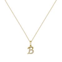 Kupfer 14 Karat Vergoldet Einfacher Stil Klassischer Stil Überzug Brief Halskette Mit Anhänger main image 3