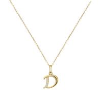 Copper 14K Gold Plated Simple Style Classic Style Plating Letter Pendant Necklace sku image 3