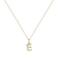 Kupfer 14 Karat Vergoldet Einfacher Stil Klassischer Stil Überzug Brief Halskette Mit Anhänger sku image 4