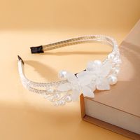 Women's Fairy Style Shiny Flower Organza Metal Inlay Artificial Crystal Artificial Pearls Hair Band main image 5