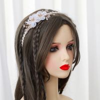 Women's Fairy Style Shiny Flower Organza Metal Inlay Artificial Crystal Artificial Pearls Hair Band main image 7