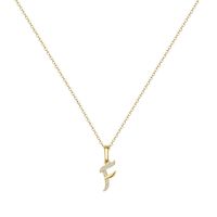 Copper 14K Gold Plated Simple Style Classic Style Plating Letter Pendant Necklace sku image 5