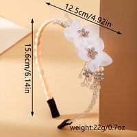 Women's Fairy Style Shiny Flower Organza Metal Inlay Artificial Crystal Artificial Pearls Hair Band main image 2