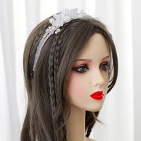 Women's Fairy Style Shiny Flower Organza Metal Inlay Artificial Crystal Artificial Pearls Hair Band main image 8