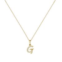 Copper 14K Gold Plated Simple Style Classic Style Plating Letter Pendant Necklace sku image 6