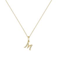 Copper 14K Gold Plated Simple Style Classic Style Plating Letter Pendant Necklace sku image 11