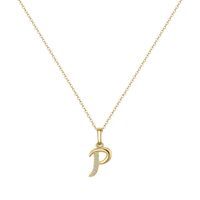 Copper 14K Gold Plated Simple Style Classic Style Plating Letter Pendant Necklace sku image 14