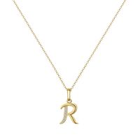 Copper 14K Gold Plated Simple Style Classic Style Plating Letter Pendant Necklace sku image 16