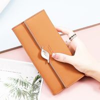 Women's Solid Color Pu Leather Zipper Wallets sku image 33