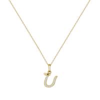 Kupfer 14 Karat Vergoldet Einfacher Stil Klassischer Stil Überzug Brief Halskette Mit Anhänger sku image 18